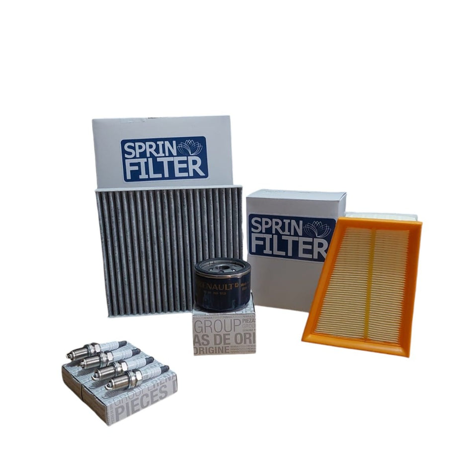 Kit de mantención 20km + bujías Oroch 1.6 K4M 2018-2020