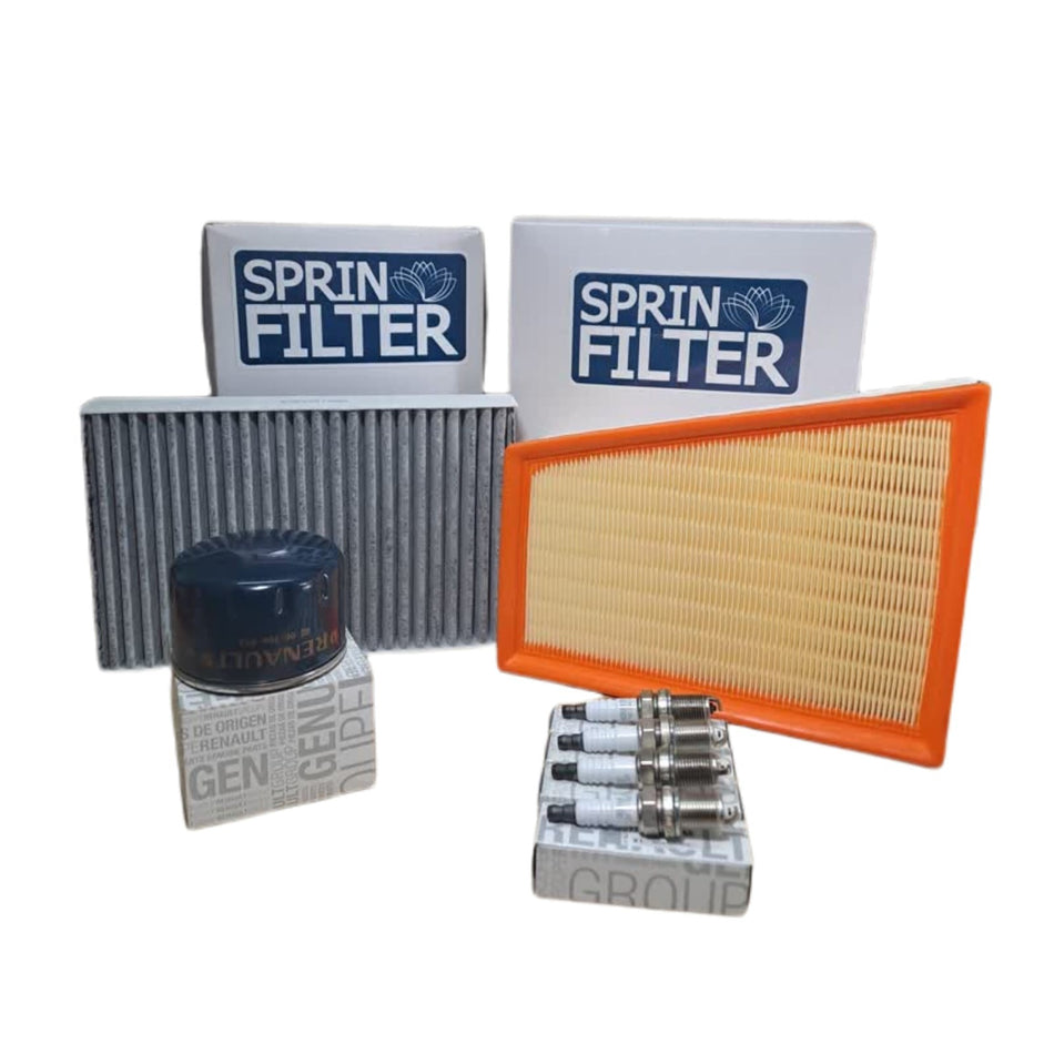 Kit de Mantención 20km + Bujías Fluence 1.6 K4M+ 2015-2020